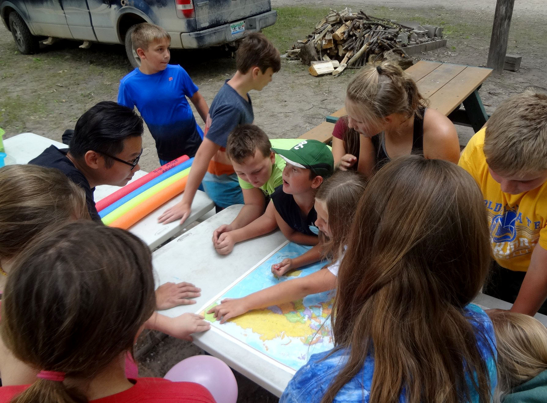 Colin working with youth